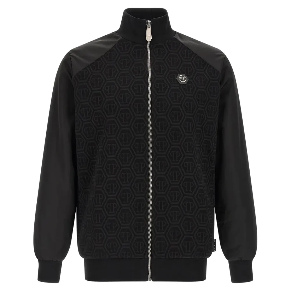 Træningsjakker<Philipp Plein Monogram Jacquard Sweatshirt Sort