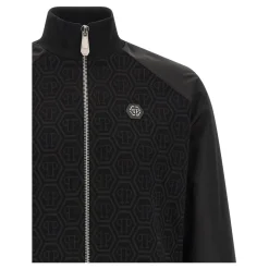 Træningsjakker<Philipp Plein Monogram Jacquard Sweatshirt Sort