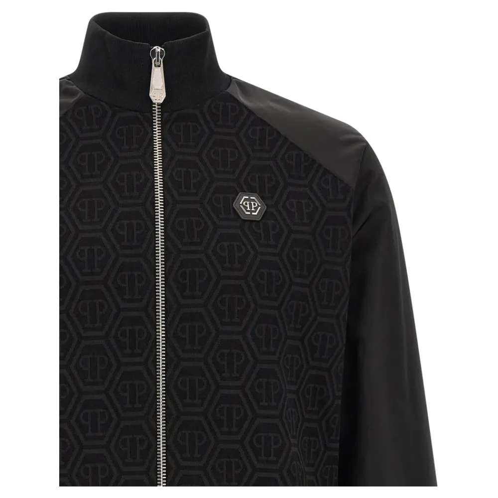 Træningsjakker<Philipp Plein Monogram Jacquard Sweatshirt Sort