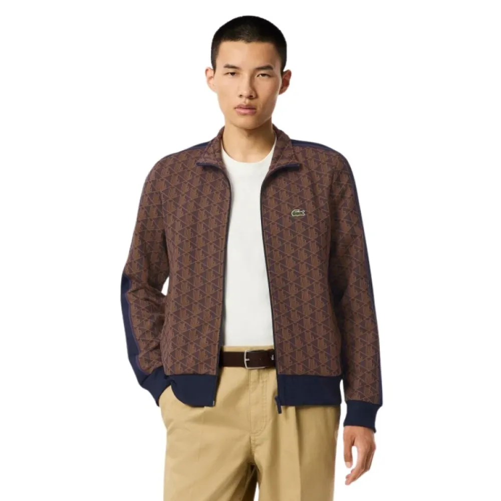 Træningsjakker^Lacoste Monogram Jacquard Zip Jacket Multifarvet