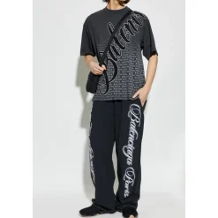 T-Shirts^Balenciaga Monogram T-Shirt Grå
