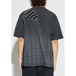 T-Shirts^Balenciaga Monogram T-Shirt Grå