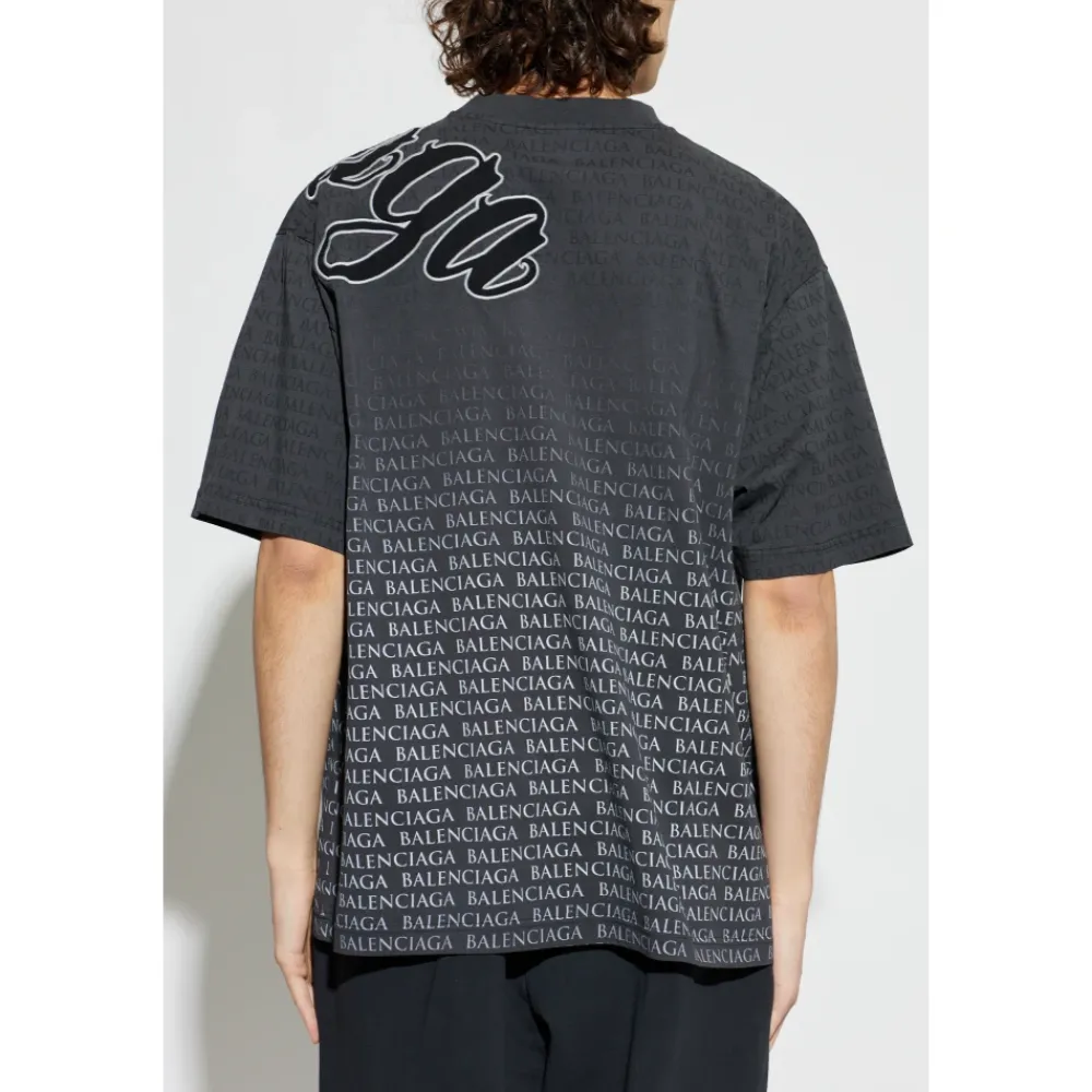 T-Shirts^Balenciaga Monogram T-Shirt Grå