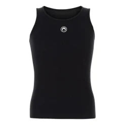 T-Shirts & Toppe^Marine Serre Moon Logo Ribbed Jersey Tank Top Sort