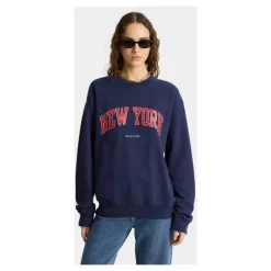 Sweatshirts<Sporty & Rich Mørke Crewneck Sweatshirt Blå