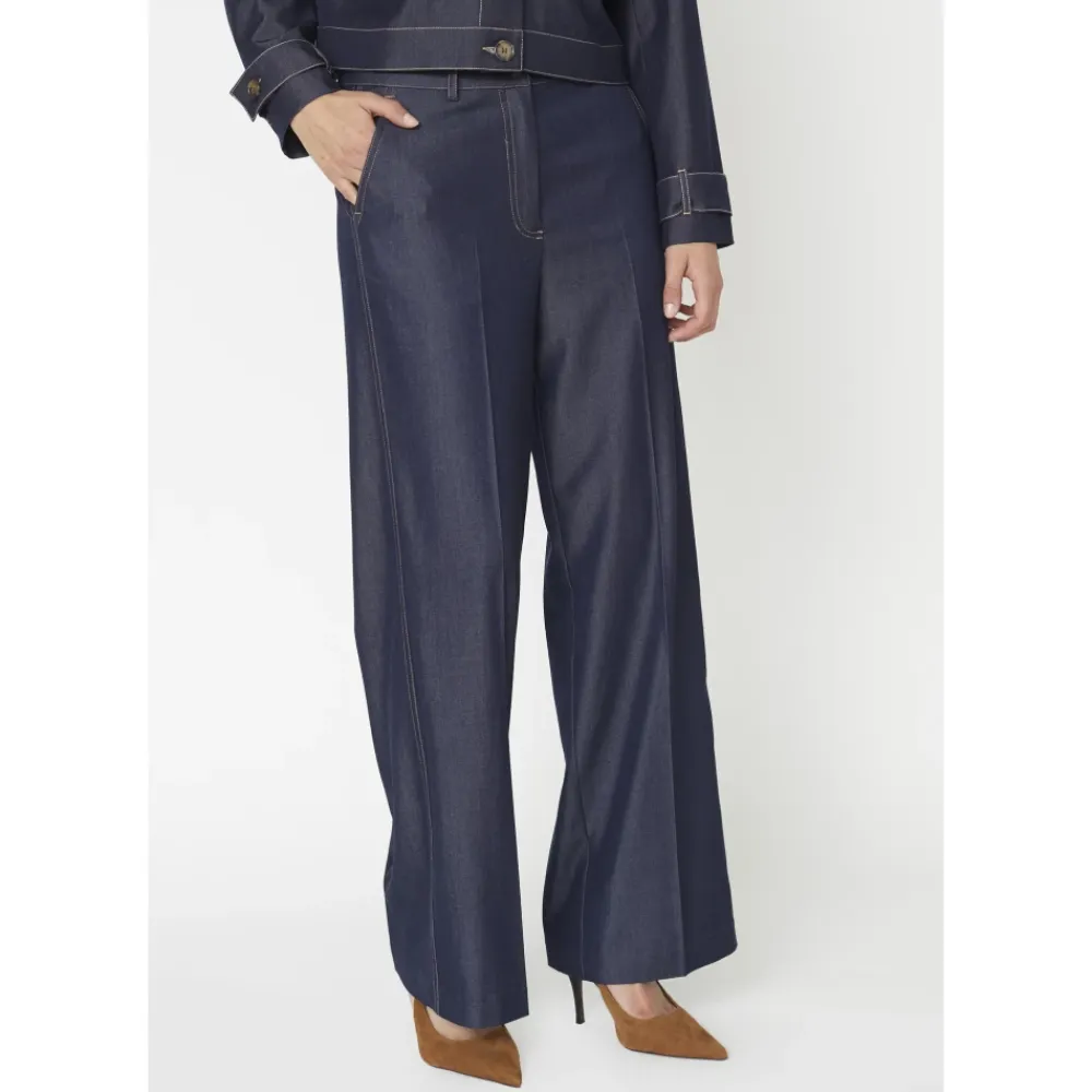 Bukser^Co'Couture Mørke Denim Bukser Terrycc Denim Pant Jakke Blå