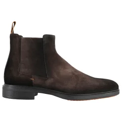 Chelsea Boots^Santoni Mørke Ruskind Ankelstøvle Brun