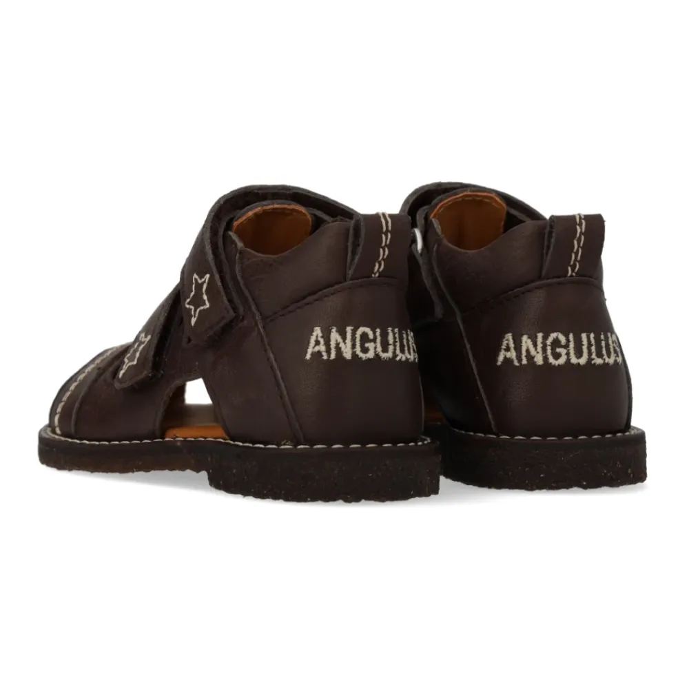 Sandaler^Angulus Mørke Velcro Begynder Sandal Brun