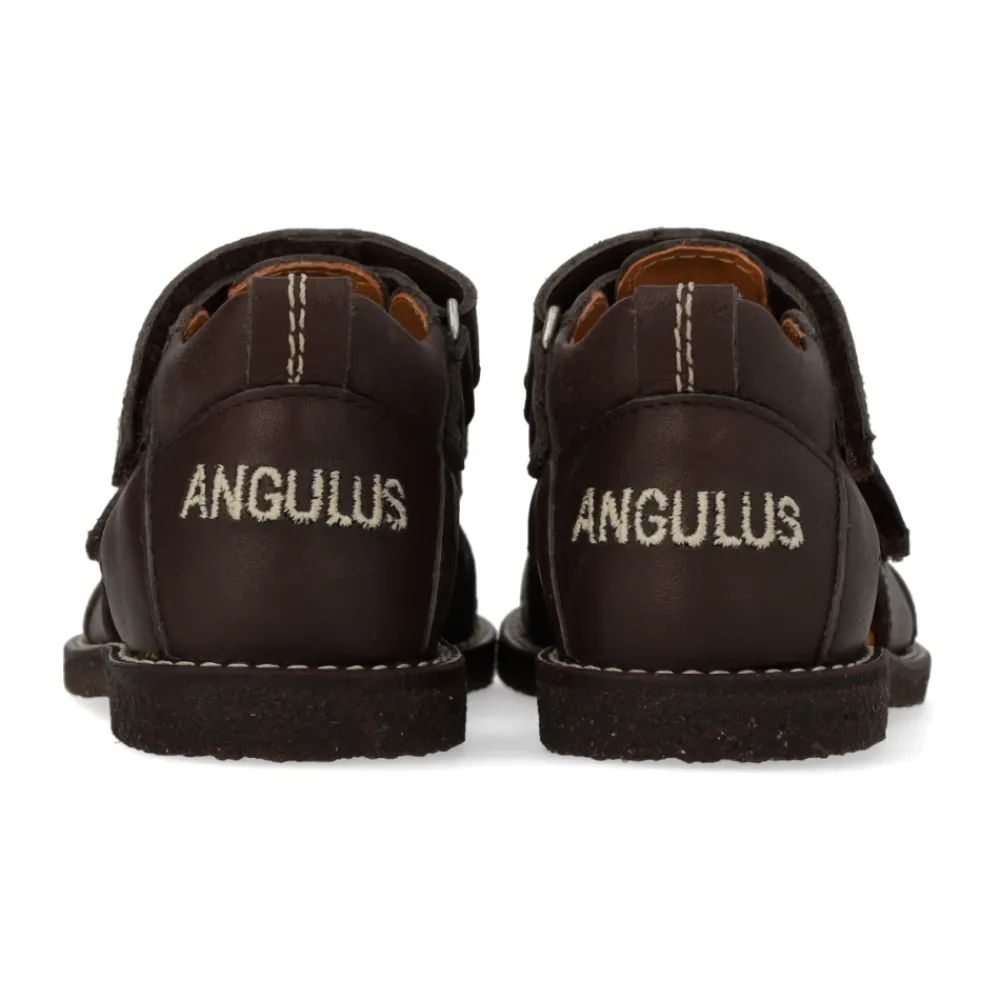 Sandaler^Angulus Mørke Velcro Begynder Sandal Brun