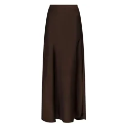 Nederdele^Neo Noir Mørke Vicky Heavy Satin Nederdel Brun