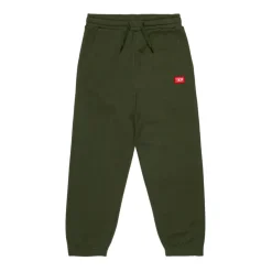Underdele<Diesel Mørkene bomulds sweatpants broderet logo Grøn