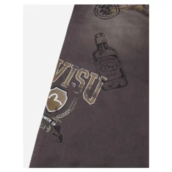 Jeans<Evisu Multi Logos Print Balloon Fit Vaskede Vævede Bukser Brun