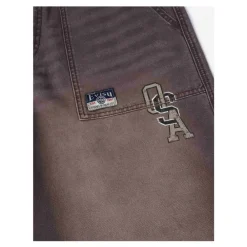 Jeans<Evisu Multi Logos Print Balloon Fit Vaskede Vævede Bukser Brun