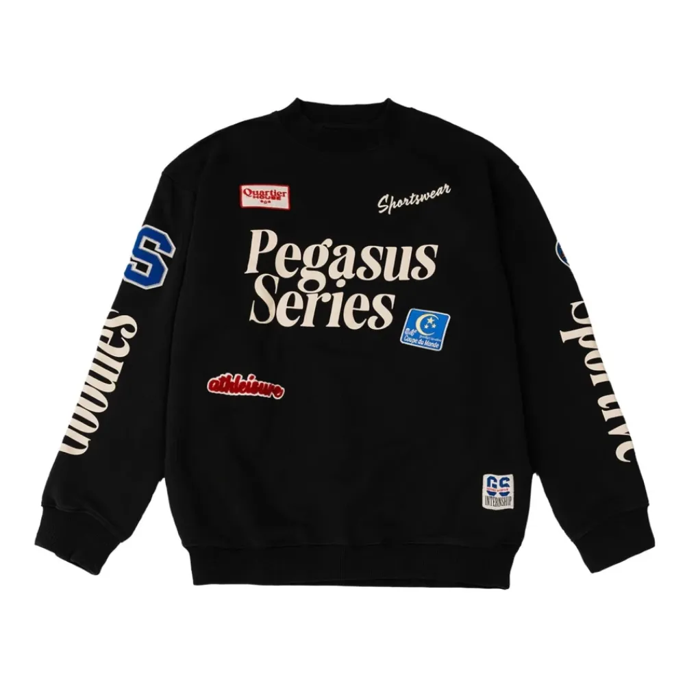 Sweatshirts<Goodies Sportive Multipatches Premium Crewneck Sort