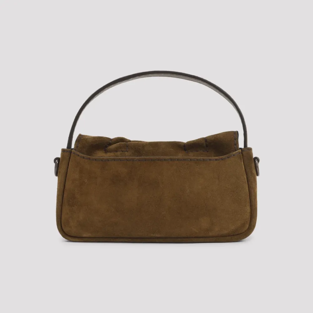 Håndtasker^Acne Studios Multipocket Micro Crossbody Suede Taske Brun