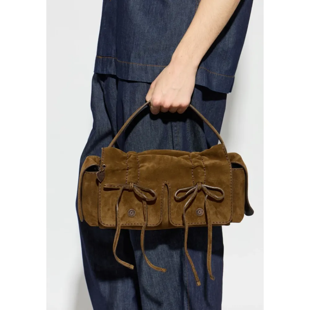 Tasker|Håndtasker^Acne Studios Multipocket Suede S Brun