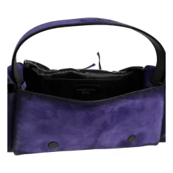 Tasker|Håndtasker<Acne Studios Multipocket Suede Shoulder Bag Lilla