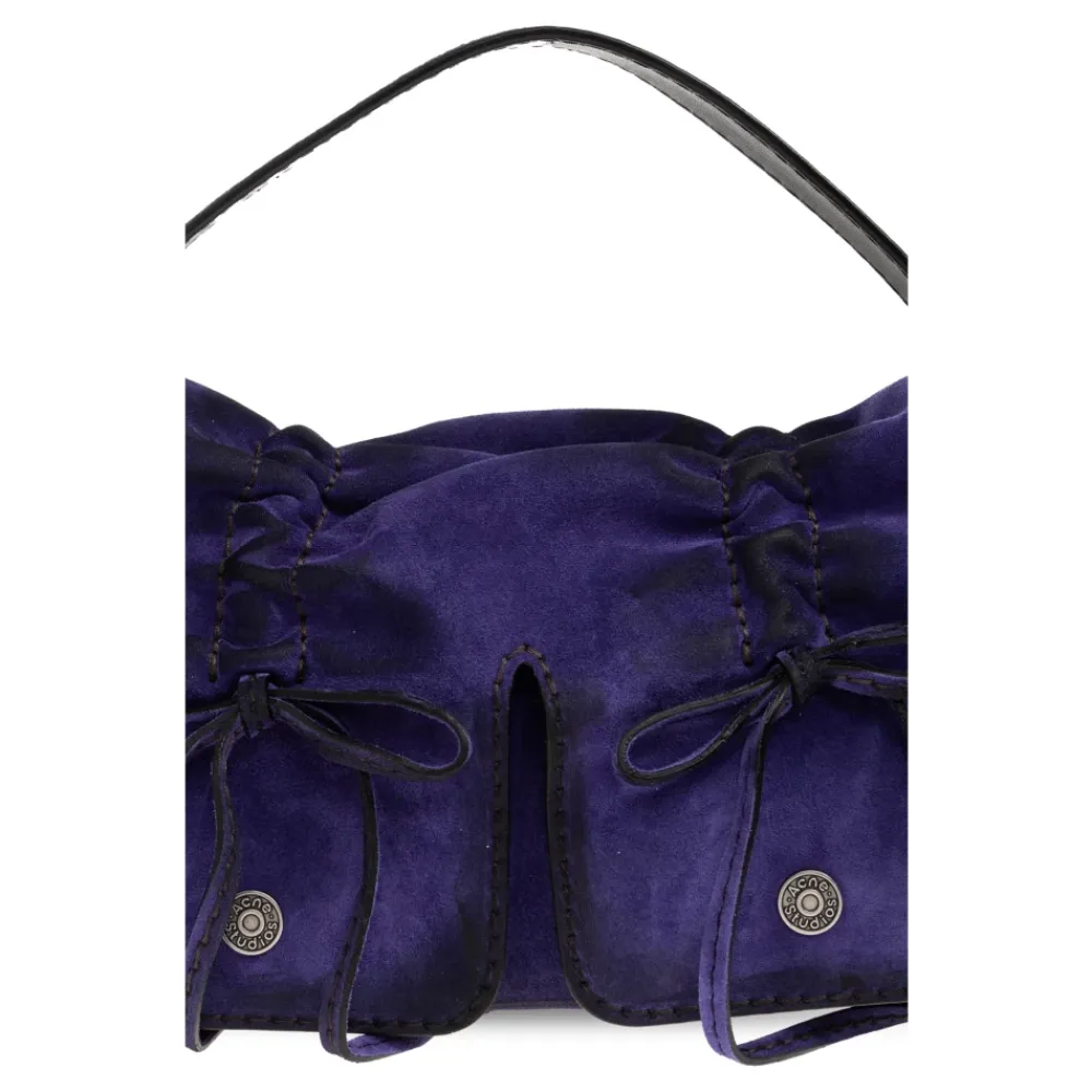Tasker|Håndtasker<Acne Studios Multipocket Suede Shoulder Bag Lilla