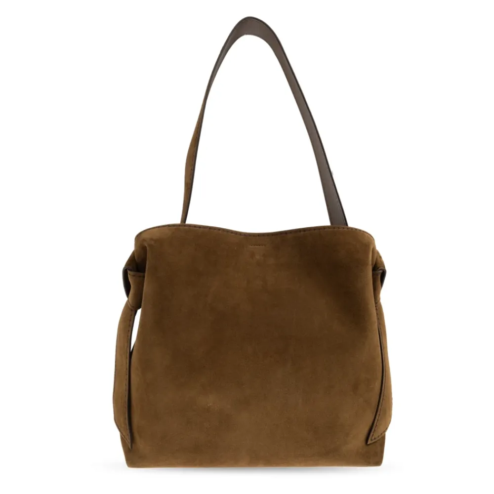 Tasker|Indkøbstasker^Acne Studios Musubi Suede Midi Bag Brun