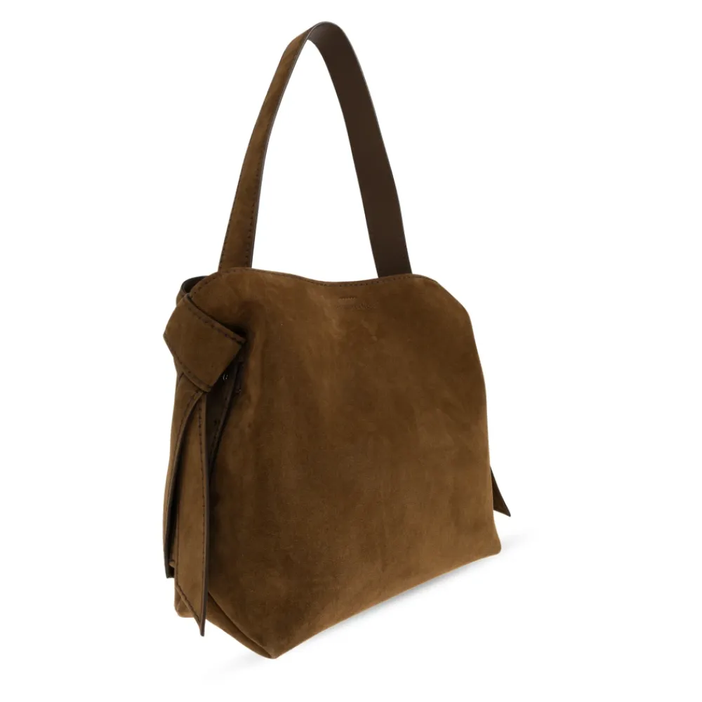 Tasker|Indkøbstasker^Acne Studios Musubi Suede Midi Bag Brun