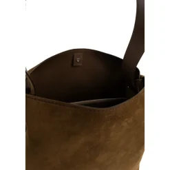 Tasker|Indkøbstasker^Acne Studios Musubi Suede Midi Bag Brun