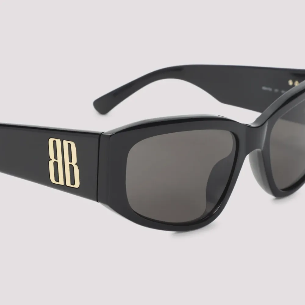 Solbriller|Solbriller^Balenciaga Nano D Frame Solbriller Sort