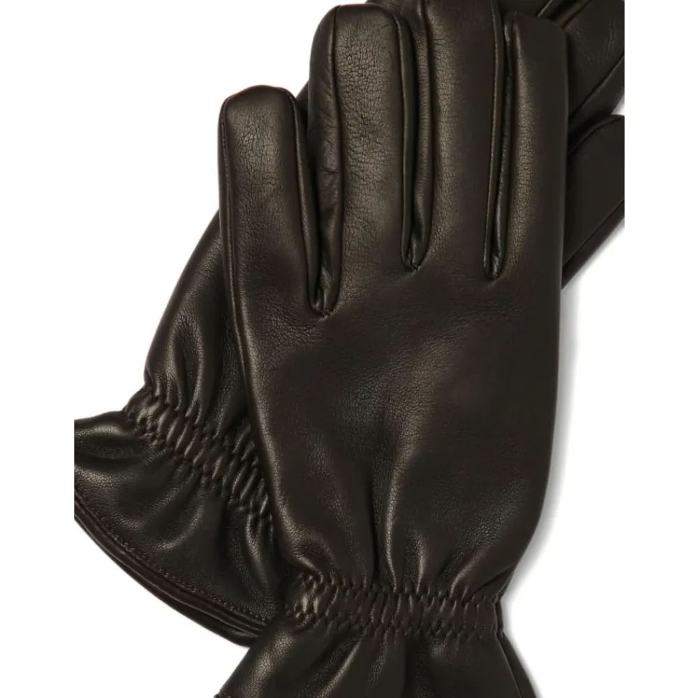 Handsker<Orciani Nappa Flake Læderhandsker Brun