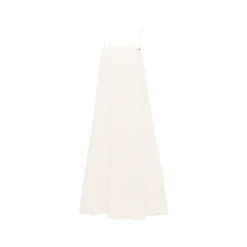Kjoler^Liu Jo Natural Flower Sequi Maxi Dress Beige