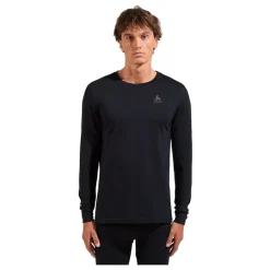 T-Shirts & Toppe|Træningstrøjer^Odlo Natural Merino 200 Crew Neck Base Layer Sort