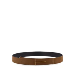 Bælter^Tom Ford Natural Nubuck Reversible Slim T Bælte 38 mm Brun