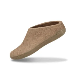 Hjemmesko<Glerups Naturlige Uldtøfler i Sandfarve Beige