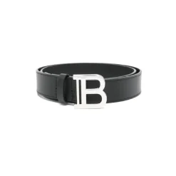 Bælter & Seler^Balmain Navy Blå Læderbælte Sort