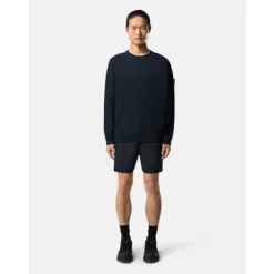 Sweatshirts<Stone Island Navy Blue Crewneck Sweatshirt Blå
