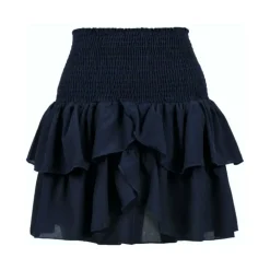 Nederdele^Neo Noir Navy Blue Flæse Mini Nederdel Blå