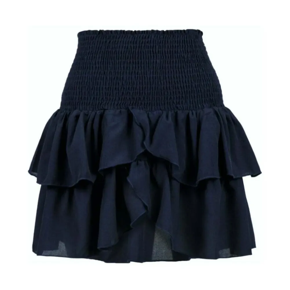 Nederdele^Neo Noir Navy Blue Flæse Mini Nederdel Blå