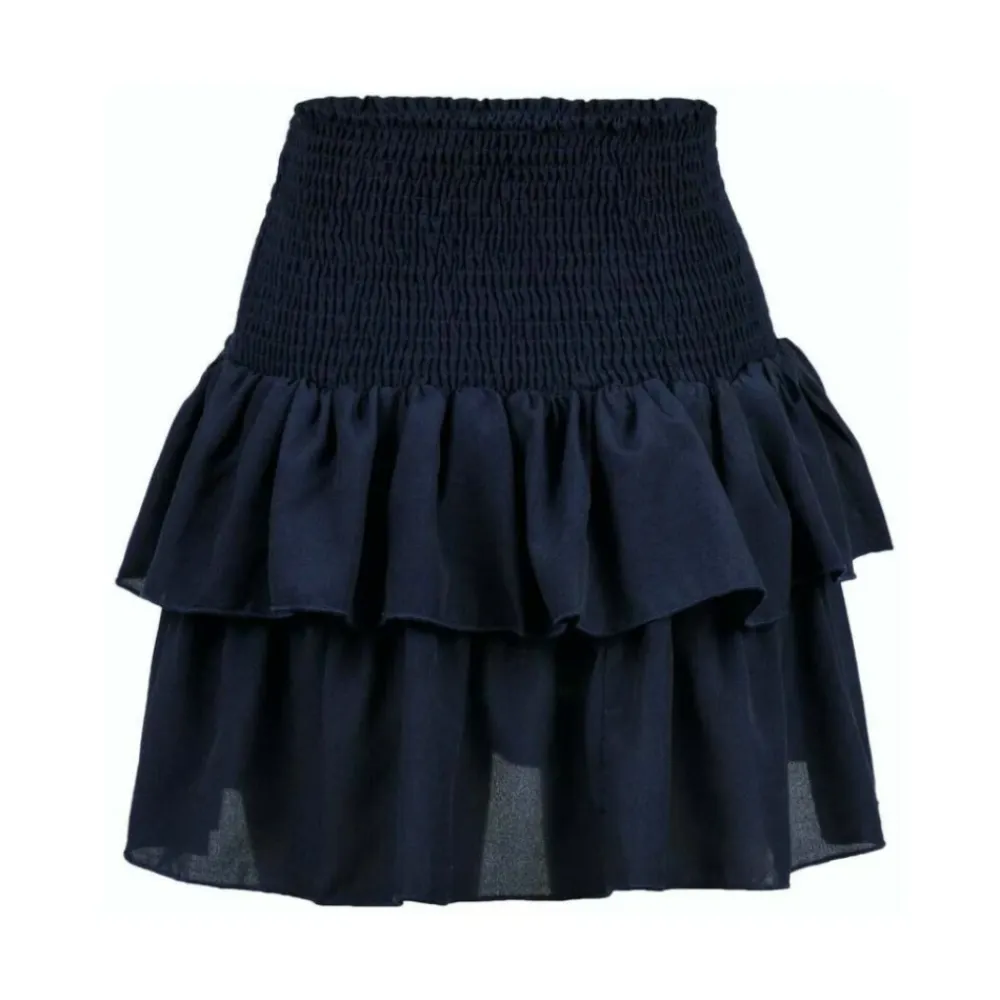 Nederdele^Neo Noir Navy Blue Flæse Mini Nederdel Blå