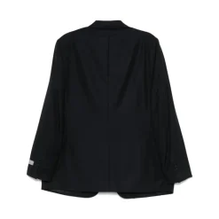 Jakkesæt^Canali Navy Blue Suit med Front Button Blå