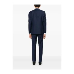 Jakkesæt^Canali Navy Blue Suit with Front Button Blå