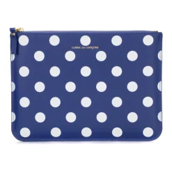 Clutch^Comme des Garçons Navyblå læderpung med hvide prikker Multifarvet