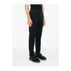 Bukser^Canali Navy Slim Fit Twill Bukser Blå