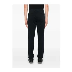 Bukser^Canali Navy Slim Fit Twill Bukser Blå
