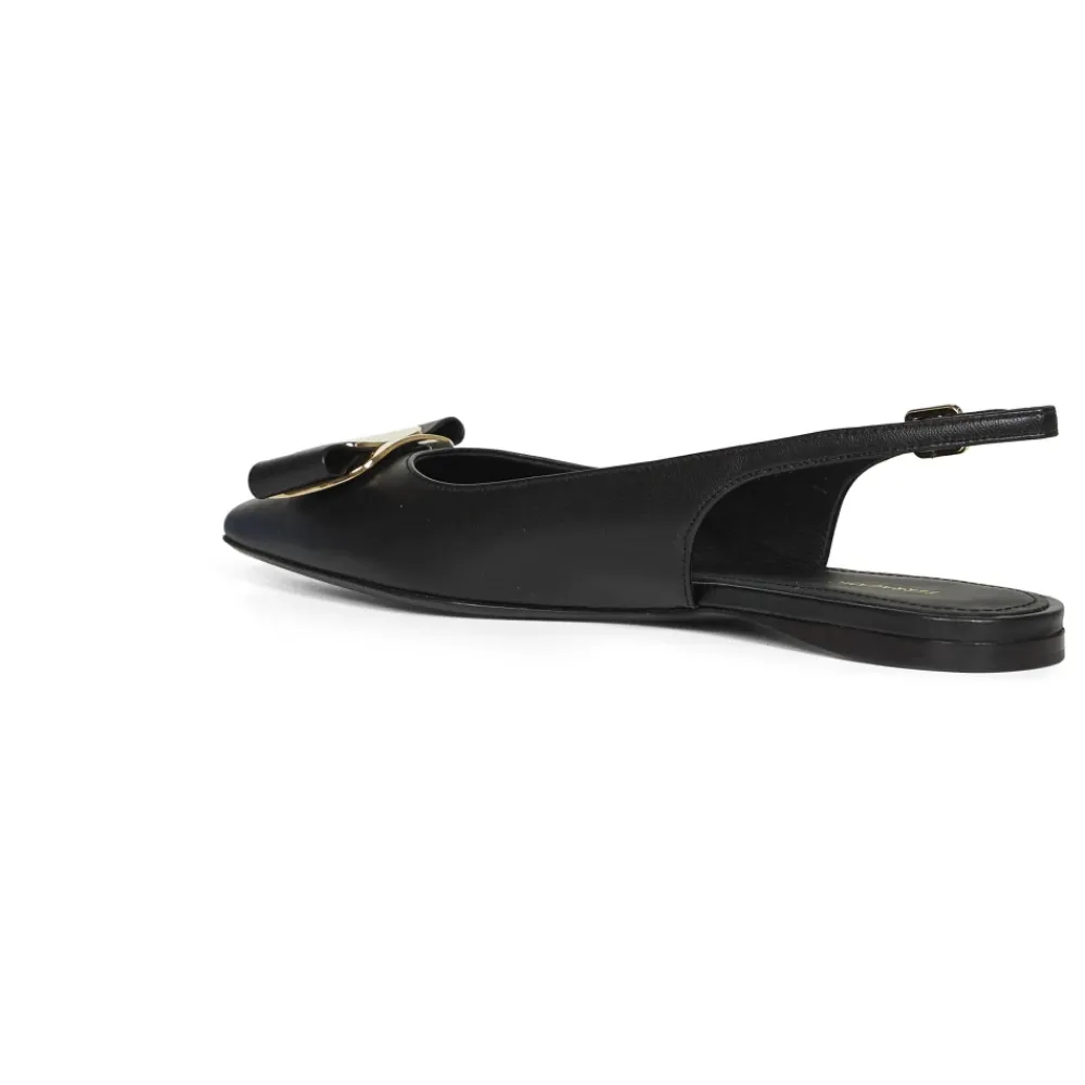 Ballerina Sko^Ferragamo New Vara Plate Ballerina Sort