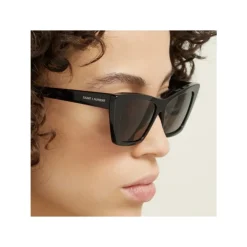 Solbriller<Saint Laurent New Wave SL 276 Solbriller Sort