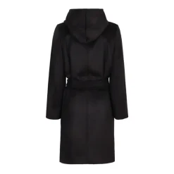 Frakker^Max Mara Studio Newmang Wool Hooded Coat Sort