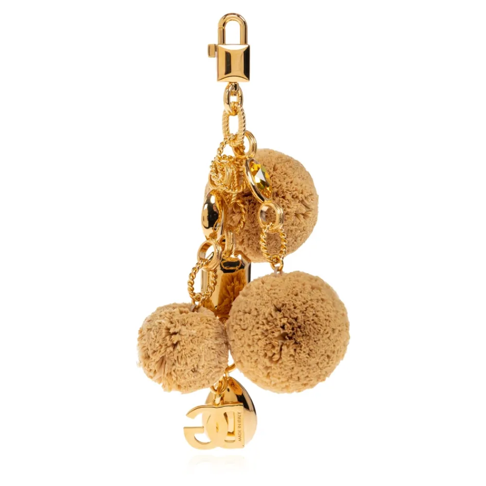 Tilbehør Til Tasker^Dolce & Gabbana Nøglering med dusk Beige