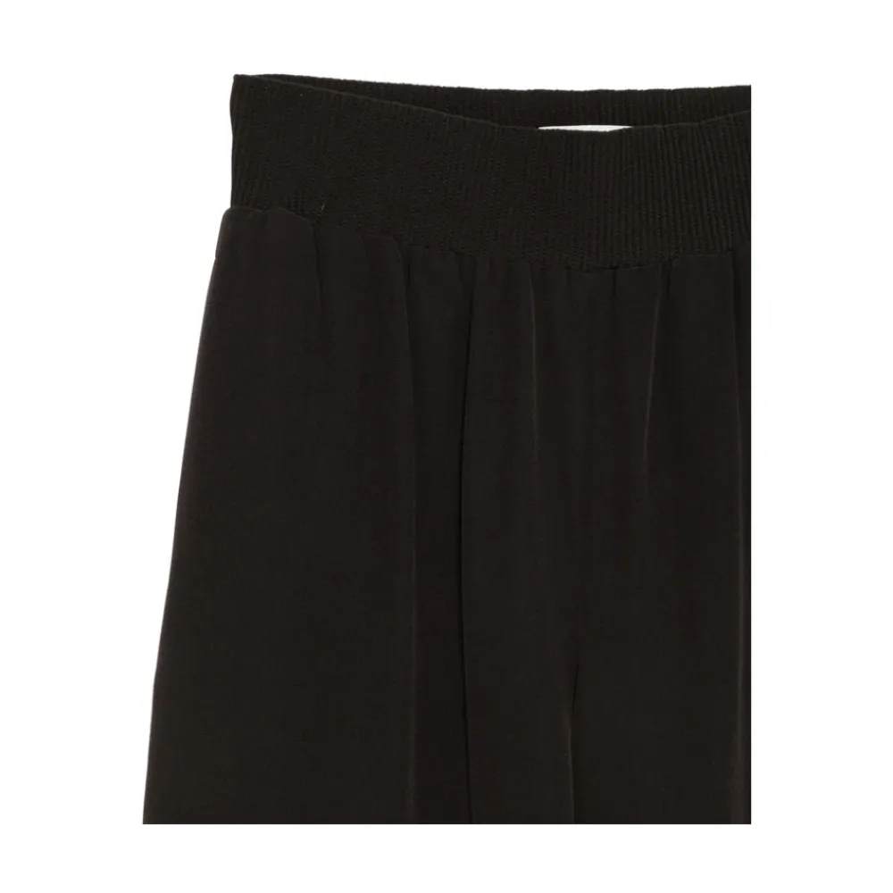 Bukser<Joseph Nour Satin Twill Bukser Sort