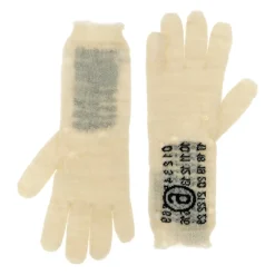 Handsker^MM6 Maison Margiela Numeric Signature Gloves Beige