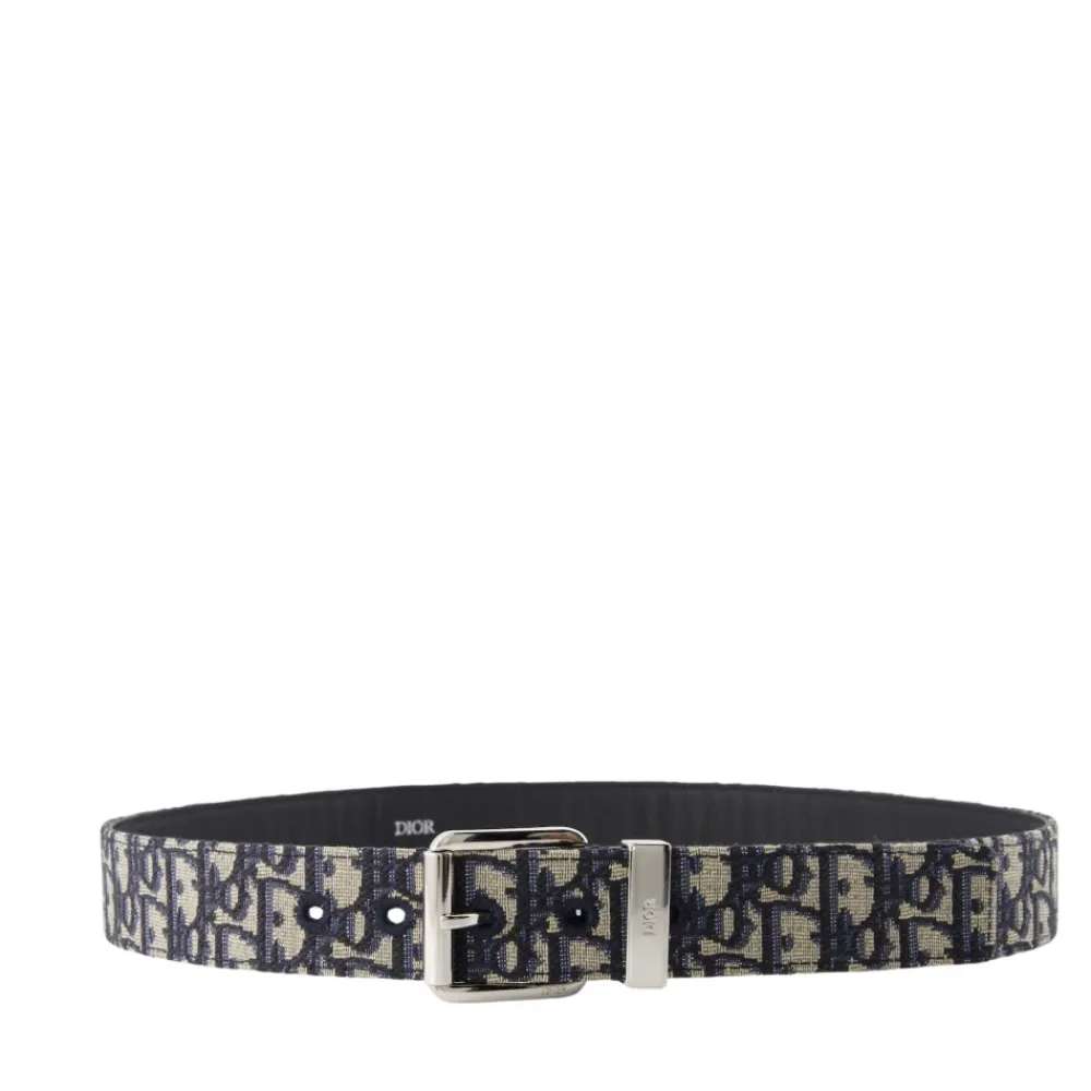 Bælter<Dior Oblique Jacquard Bælte Sort