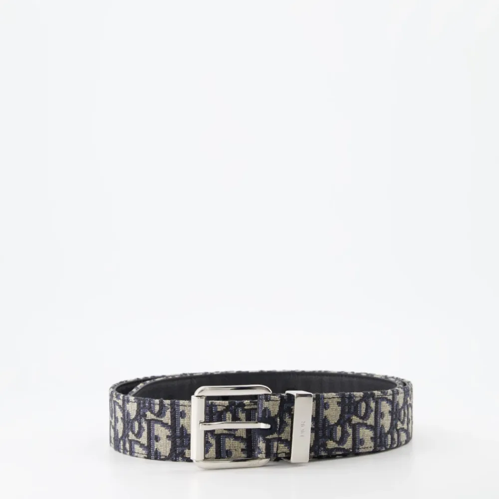 Bælter<Dior Oblique Jacquard Bælte Sort