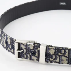 Bælter<Dior Oblique Jacquard Bælte Sort